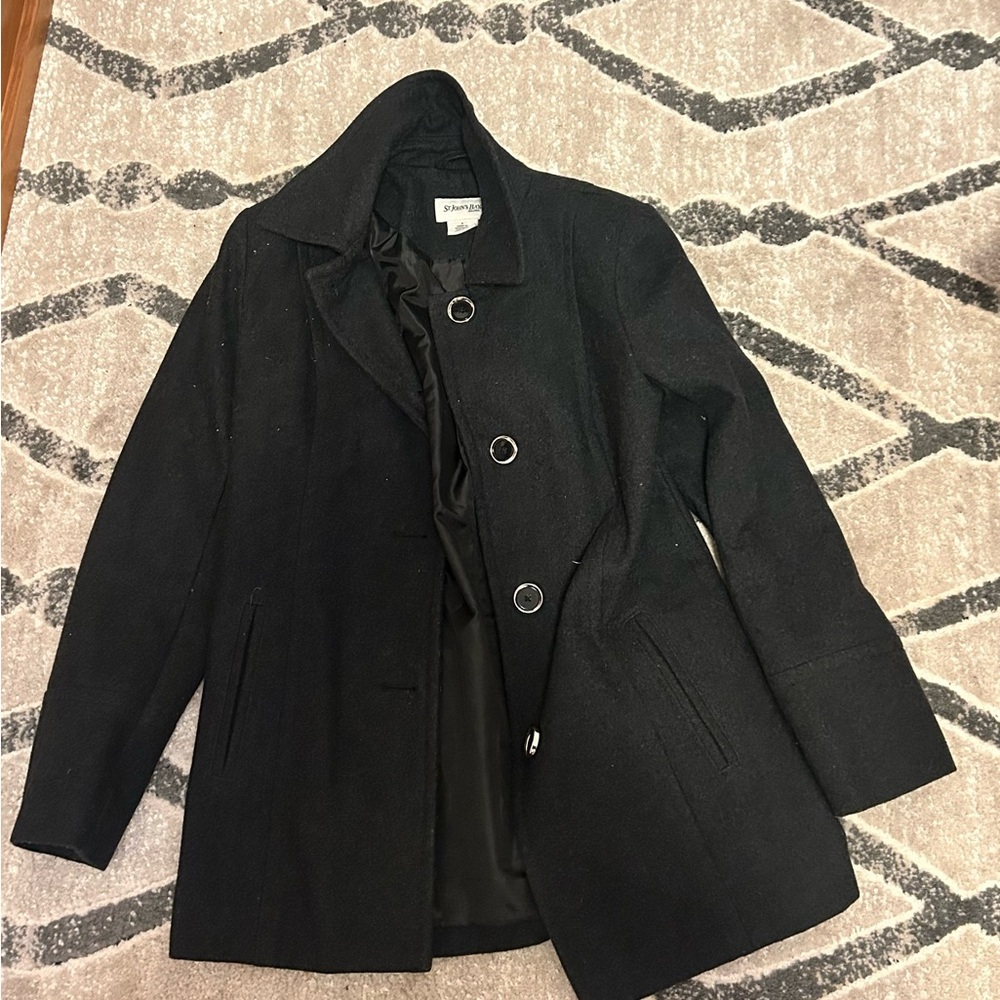 St. John's Bay Classic Black Pea Coat